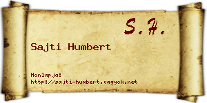Sajti Humbert névjegykártya